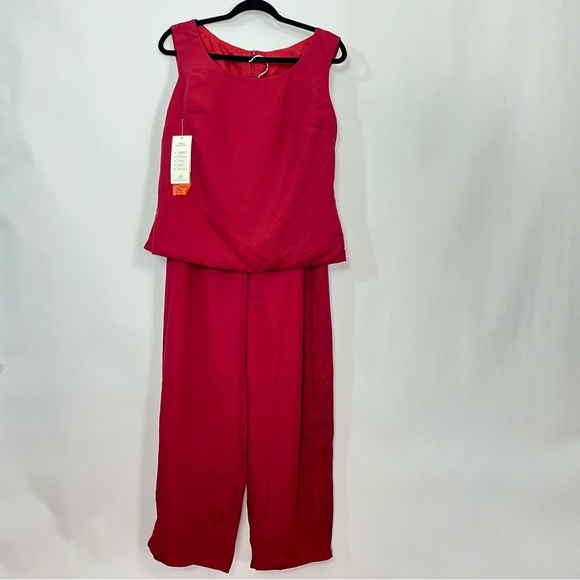 3 piece Mother of Bride Son set Pants, Sleeveless Top, Lace Shrug Sz 12 NWT - Picture 4 of 9